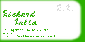 richard kalla business card
